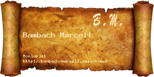 Bambach Marcell névjegykártya