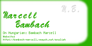 marcell bambach business card